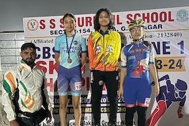 CBSE CLUSTER GAMES - Ruby Yadav Won 1 Bronze and 1 Silver Medal in Cbse cluster north zone 1 at Greno speed skating club organized by SSS GURUKUL SCHOOL GREATER NOIDA,